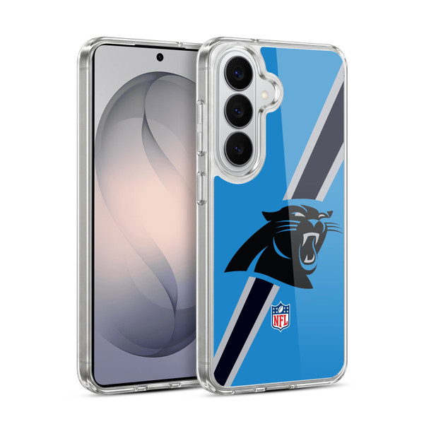 NFL Carolina Panthers Logo Stripes Soft Gel Case for Samsung Galaxy S26 Plus