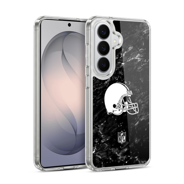 NFL Cleveland Browns Artwork Marble Soft Gel Case for Samsung Galaxy S26