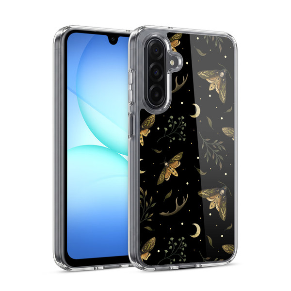 Episodic Drawing Pattern Death Head Moth Soft Gel Case for Samsung Galaxy A17 4G / 5G
