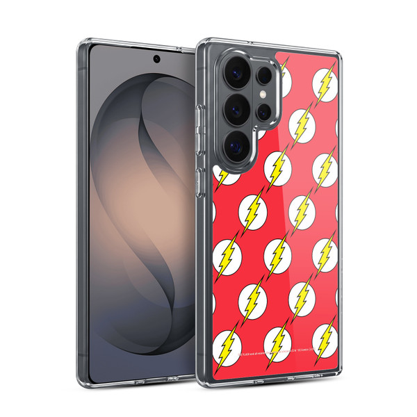 The Flash DC Comics Logo Pattern Soft Gel Case for Samsung Galaxy S26 Ultra