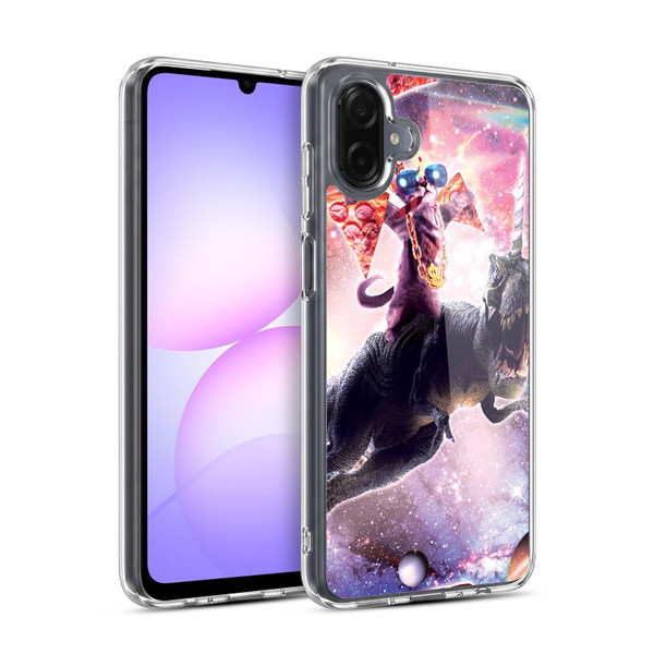 Random Galaxy Space Cat Thug & Dinosaur Unicorn Soft Gel Case for Samsung Galaxy A07 4G