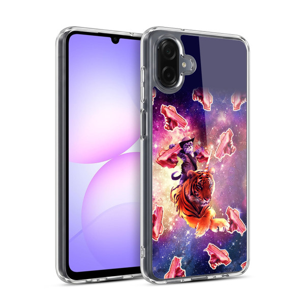 Random Galaxy Space Cat Tiger Unicorn With Bacons Soft Gel Case for Samsung Galaxy A07 4G