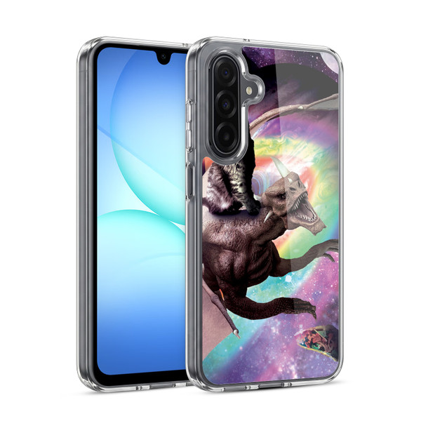 Random Galaxy Space Cat Galaxy Dragon Soft Gel Case for Samsung Galaxy A17 4G / 5G