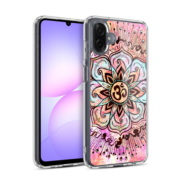 Head Case Designs Om Pink Spatter Soft Gel Case for Samsung Galaxy A07 4G
