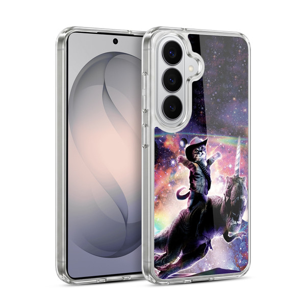 Random Galaxy Space Cat Dinosaur Unicorn Soft Gel Case for Samsung Galaxy S26 Plus