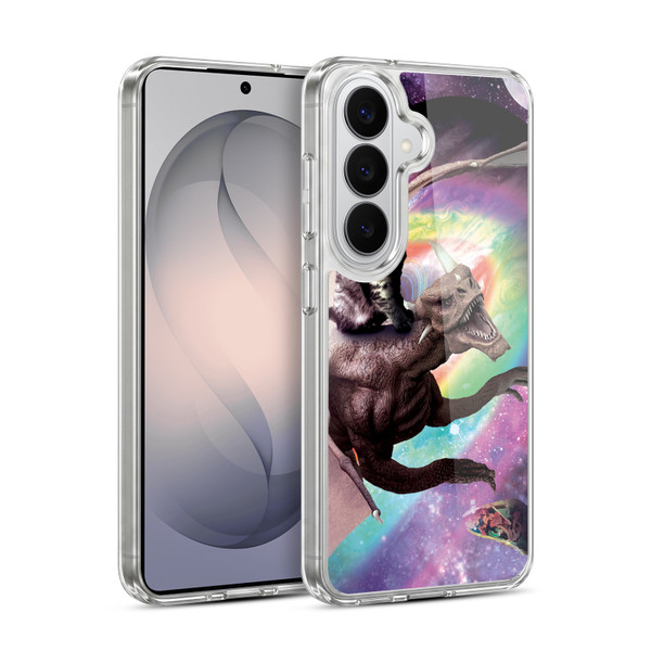 Random Galaxy Space Cat Galaxy Dragon Soft Gel Case for Samsung Galaxy S26 Plus