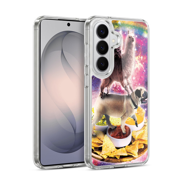 Random Galaxy Space Cat Rainbow Llama Pug & Nachos Soft Gel Case for Samsung Galaxy S26 Plus