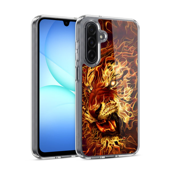 Tom Wood Fire Creatures Tiger Soft Gel Case for Samsung Galaxy A17 4G / 5G