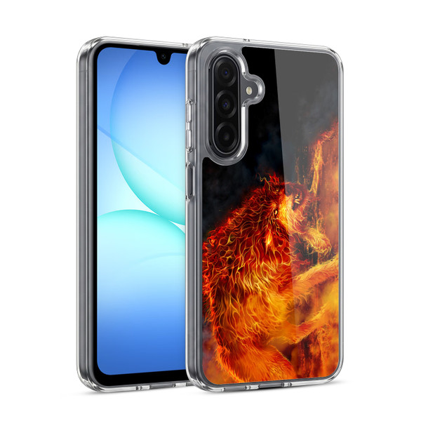 Tom Wood Fire Creatures Wolf Stalker Soft Gel Case for Samsung Galaxy A17 4G / 5G