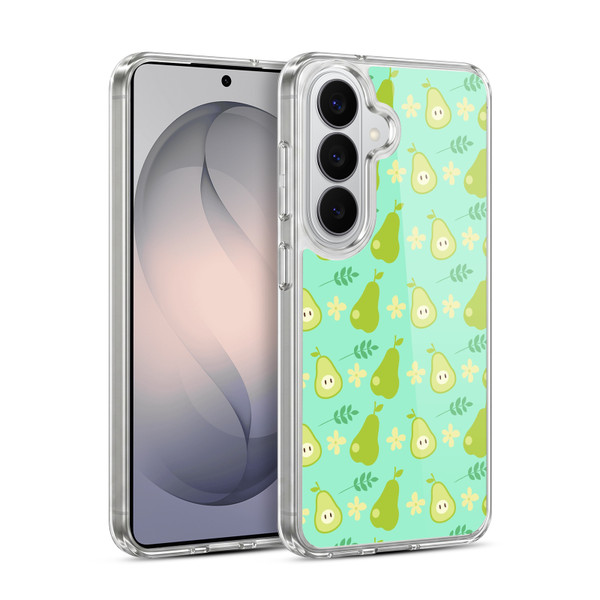 Head Case Designs Fruit Patterns Pears Soft Gel Case for Samsung Galaxy S26