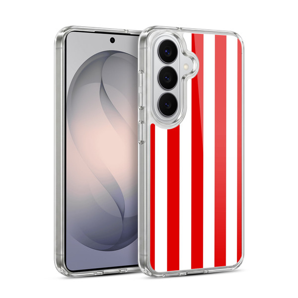 Head Case Designs Vertical Stripes Cherry Red Soft Gel Case for Samsung Galaxy S26