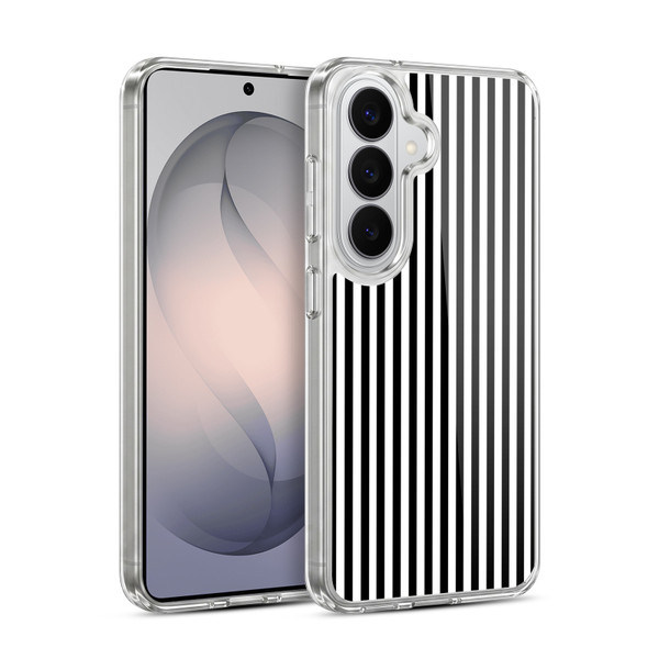 Head Case Designs Vertical Stripes Black Soft Gel Case for Samsung Galaxy S26 Plus