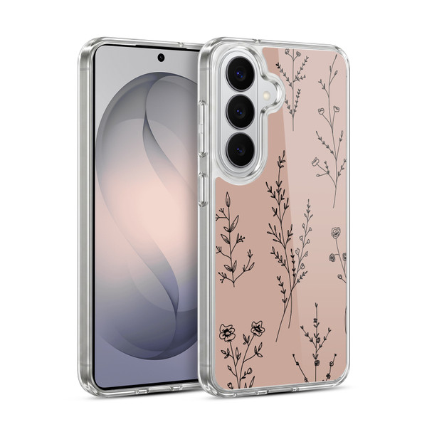 Anis Illustration Wildflowers Blush Pink Soft Gel Case for Samsung Galaxy S26