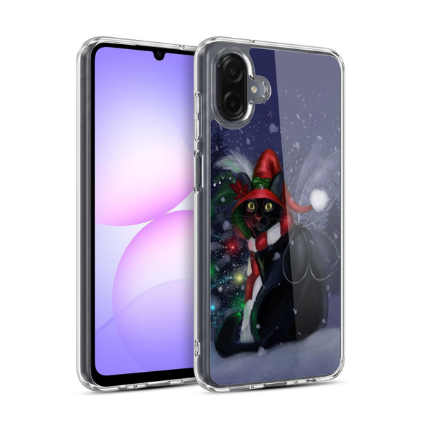 Ash Evans Black Cats Yuletide Cheer Soft Gel Case for Samsung Galaxy A07 4G