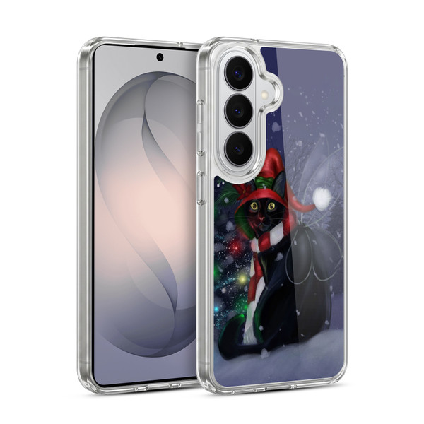 Ash Evans Black Cats Yuletide Cheer Soft Gel Case for Samsung Galaxy S26 Plus