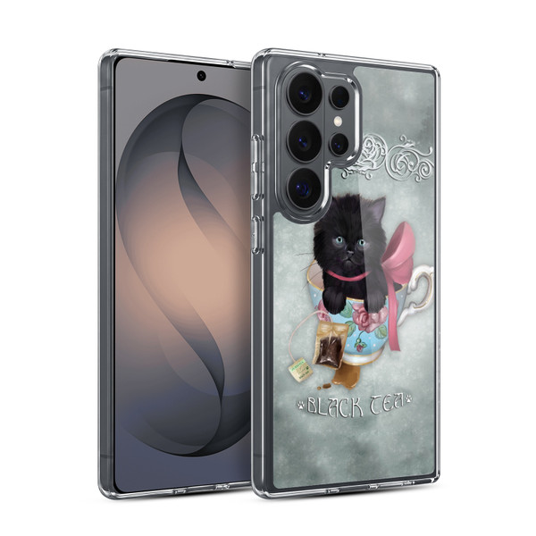 Ash Evans Black Cats Tea Soft Gel Case for Samsung Galaxy S26 Ultra