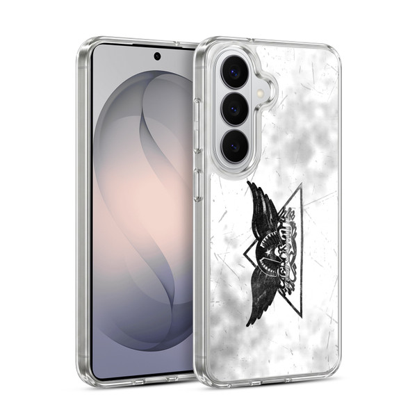 Aerosmith Black And White Triangle Winged Logo Soft Gel Case for Samsung Galaxy S26 Plus