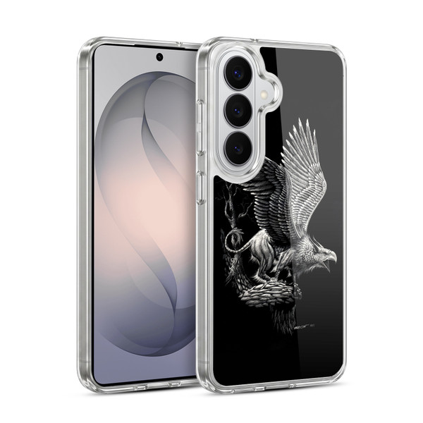 Stanley Morrison Black And White Griffon Soft Gel Case for Samsung Galaxy S26 Plus
