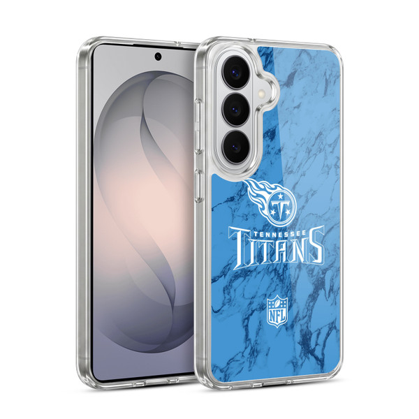NFL Tennessee Titans Graphics Coloured Marble Soft Gel Case for Samsung Galaxy S26 Plus
