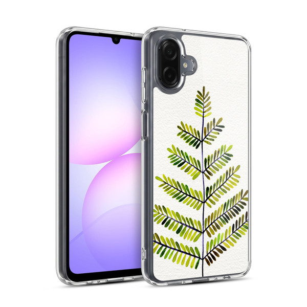 Cat Coquillette Nature Leaflets Green Soft Gel Case for Samsung Galaxy A07 4G