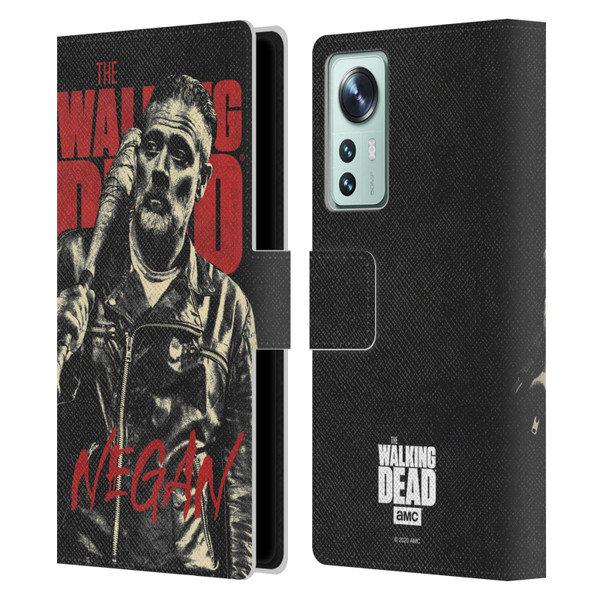 AMC The Walking Dead Season 10 Character Portraits Negan Leather Book Wallet Case Cover For Xiaomi 12