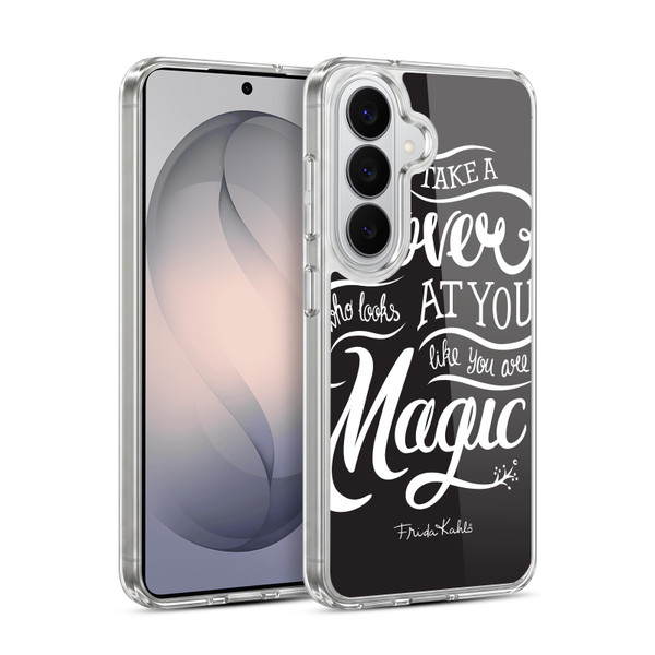 Frida Kahlo Typography Lover Black Soft Gel Case for Samsung Galaxy S26 Plus