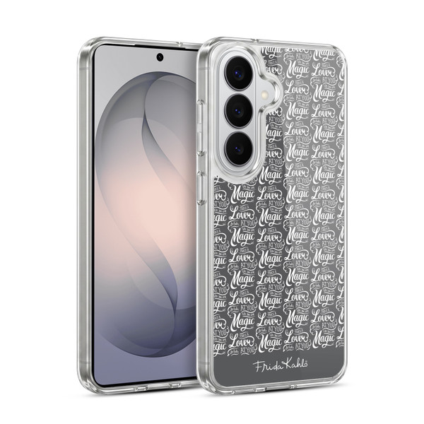 Frida Kahlo Typography Lover Grey Soft Gel Case for Samsung Galaxy S26 Plus
