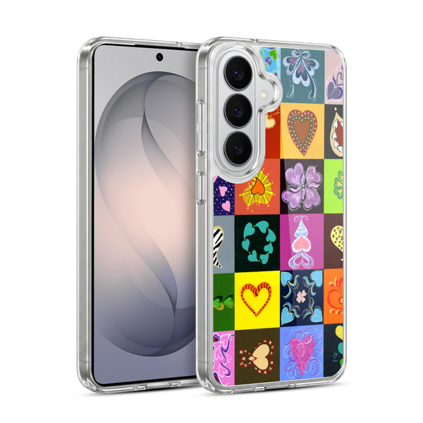 Suzan Lind Colours & Patterns Heart Quilt Soft Gel Case for Samsung Galaxy S26