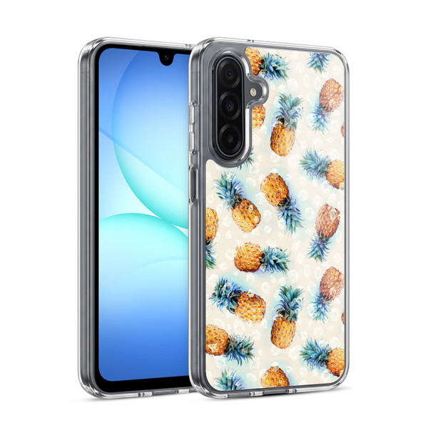 Micklyn Le Feuvre Patterns Pineapples and Crystals Soft Gel Case for Samsung Galaxy A17 4G / 5G