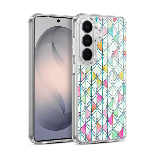 Micklyn Le Feuvre Patterns Fish Scale Cutout Soft Gel Case for Samsung Galaxy S26