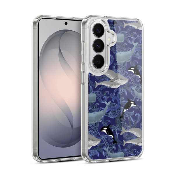 Micklyn Le Feuvre Patterns Giants in Purple Soft Gel Case for Samsung Galaxy S26