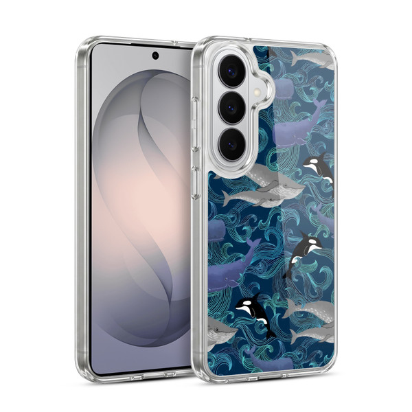 Micklyn Le Feuvre Patterns Giants in Teal Soft Gel Case for Samsung Galaxy S26 Plus