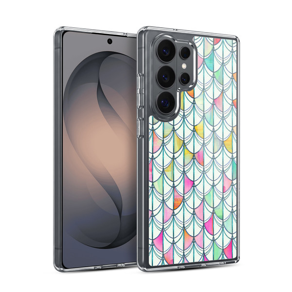Micklyn Le Feuvre Patterns Fish Scale Cutout Soft Gel Case for Samsung Galaxy S26 Ultra