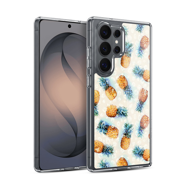 Micklyn Le Feuvre Patterns Pineapples and Crystals Soft Gel Case for Samsung Galaxy S26 Ultra