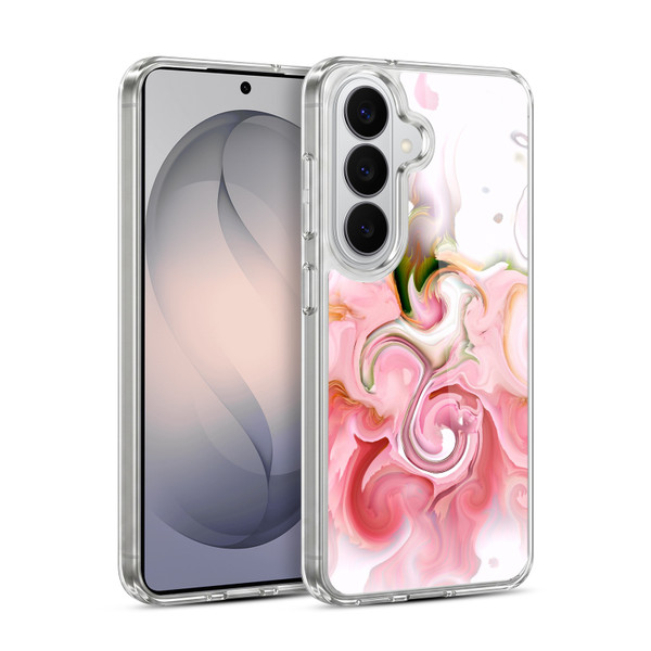 Haroulita Liquid Marble Blush Soft Gel Case for Samsung Galaxy S26
