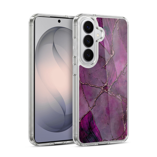 LebensArt Mineral Marble Violet Soft Gel Case for Samsung Galaxy S26 Plus