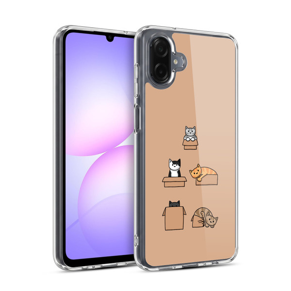 Beth Wilson Doodle Cats 2 Boxes Soft Gel Case for Samsung Galaxy A07 4G