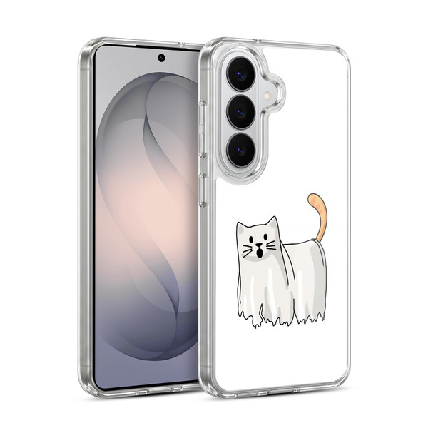 Beth Wilson Doodle Cats 2 Halloween Ghost Soft Gel Case for Samsung Galaxy S26