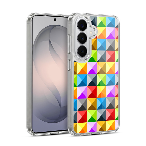 PLdesign Geometric Colourful Quarter Soft Gel Case for Samsung Galaxy S26
