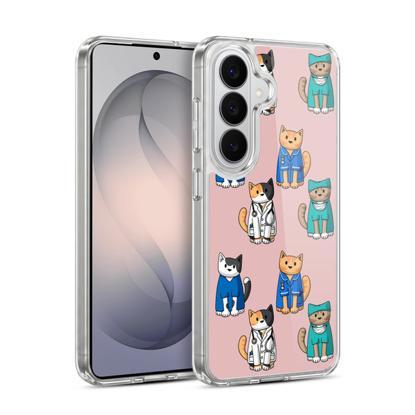 Beth Wilson Doodle Cats 2 Professionals Soft Gel Case for Samsung Galaxy S26 Plus