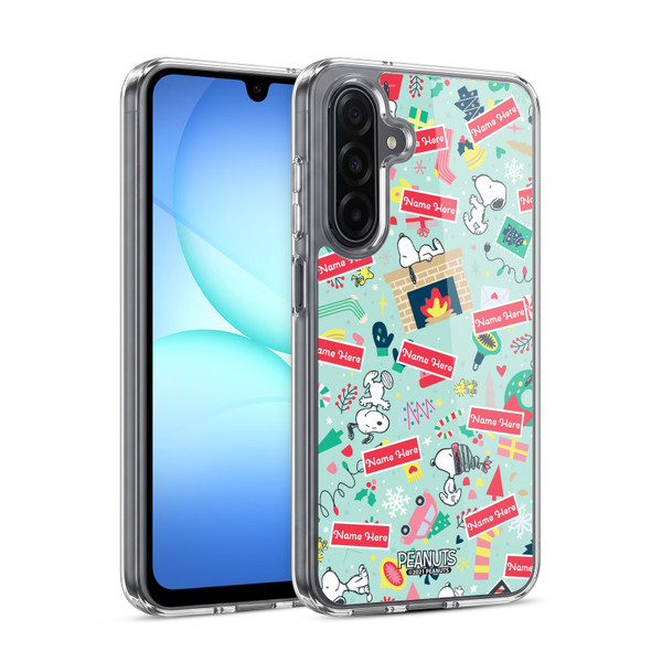 Custom Customised Personalised Peanuts Christmas Festive Pattern Soft Gel Case for Samsung Galaxy A17 4G / 5G