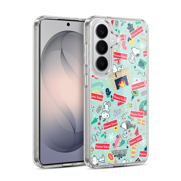 Custom Customised Personalised Peanuts Christmas Festive Pattern Soft Gel Case for Samsung Galaxy S26