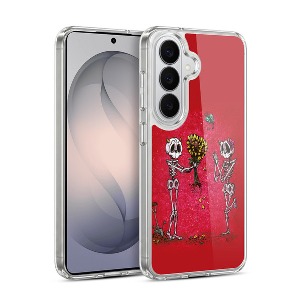 David Lozeau Skeleton Grunge Sunflower Soft Gel Case for Samsung Galaxy S26 Plus