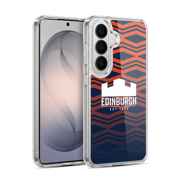 Edinburgh Rugby Graphics Pattern Gradient Soft Gel Case for Samsung Galaxy S26