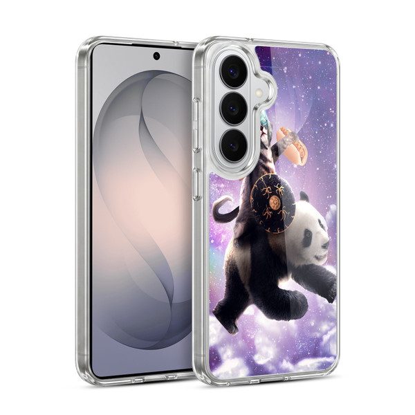 Random Galaxy Mixed Designs Warrior Cat Riding Panda Soft Gel Case for Samsung Galaxy S26