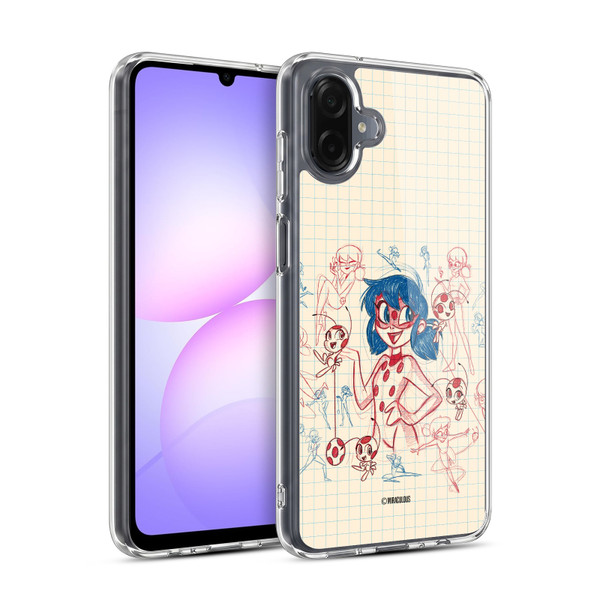 Miraculous Ladybug Sketches Ladybug Soft Gel Case for Samsung Galaxy A07 4G