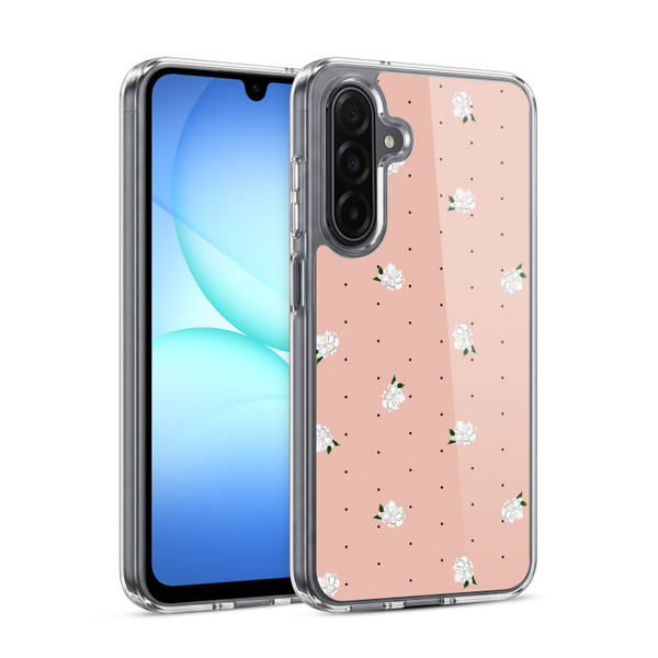 Anis Illustration Flower Pattern 2 Dots Soft Gel Case for Samsung Galaxy A17 4G / 5G