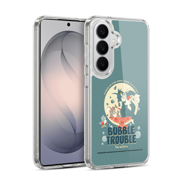 Tom and Jerry Retro Bubble Trouble Soft Gel Case for Samsung Galaxy S26