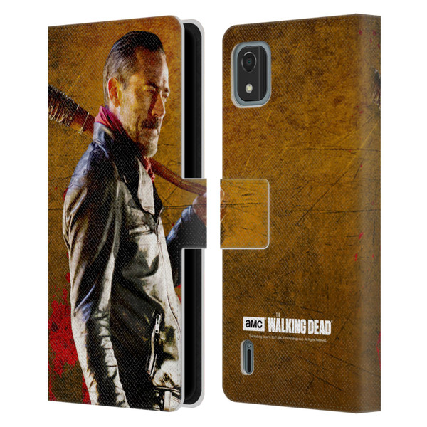 AMC The Walking Dead Negan Lucille 1 Leather Book Wallet Case Cover For Nokia C2 2nd Edition