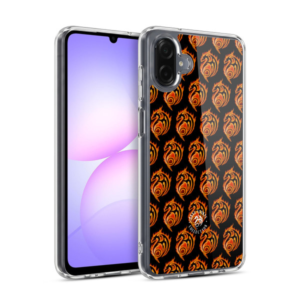 Anne Stokes Fire Tribal Dragon Logo Pattern Soft Gel Case for Samsung Galaxy A07 4G